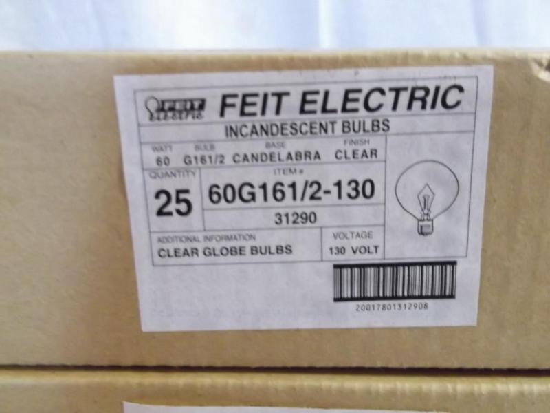 5 Cases&nbsp 60 watt Candelabra cl...