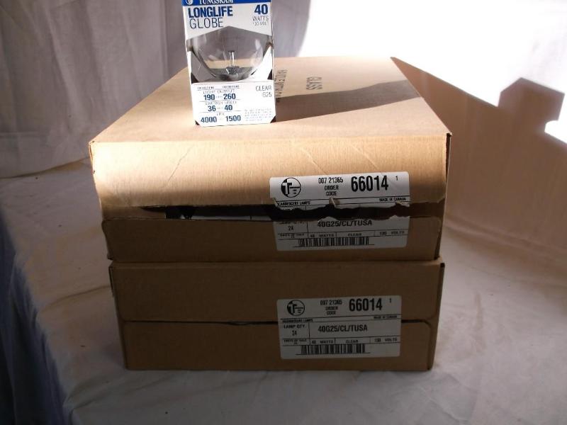2 cases&nbsp 40 watt Long Life glo...