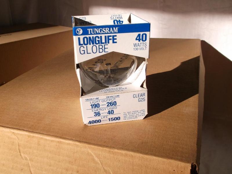 45 bulbs of 40 watt LongLife globes...