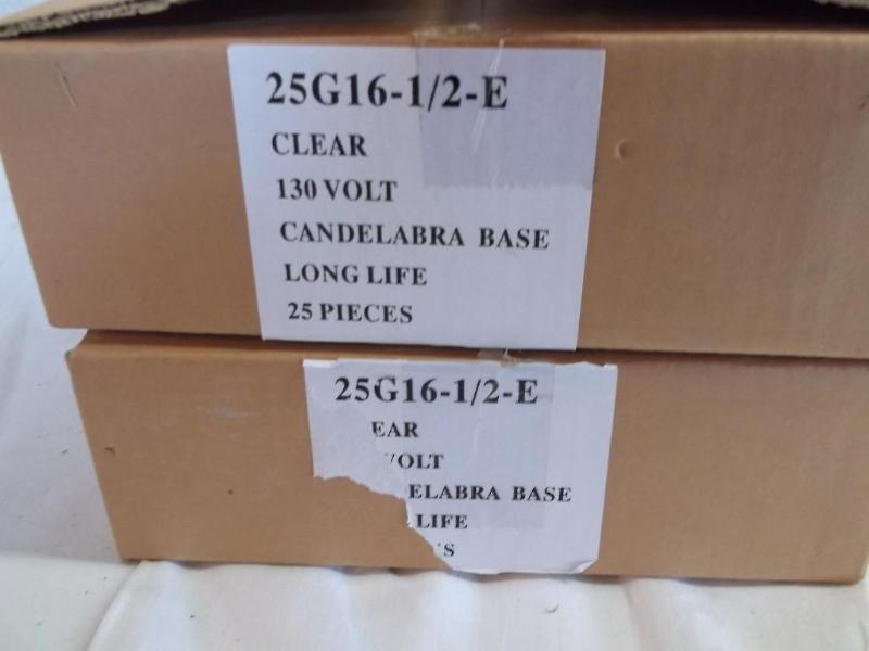 2 cases 25 per case Globe-light dec...