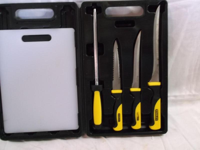 Stanley butcher set in case with cu...