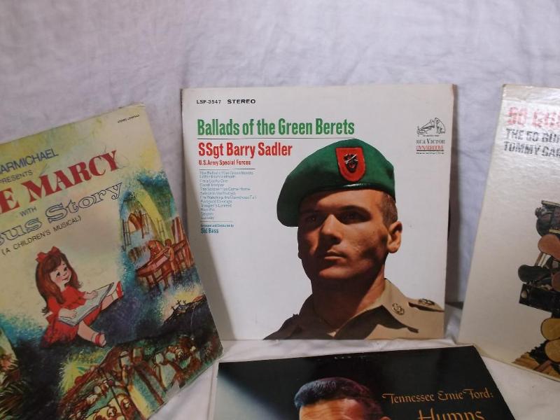Large box of LP Records.with Oak Ri...