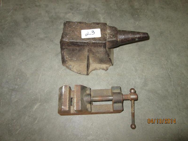 (1) Anvil &amp (1) Vise...
