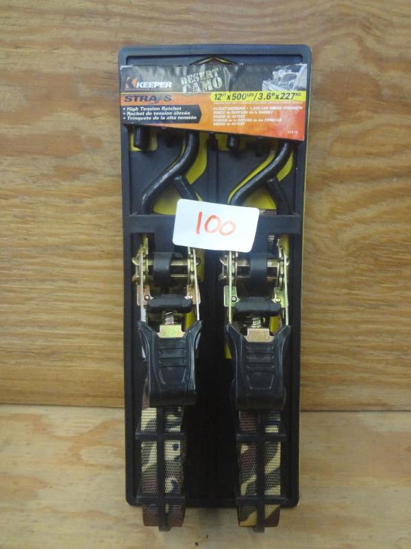 New 2-Pack Keeper 12ft 500# Ratchet...