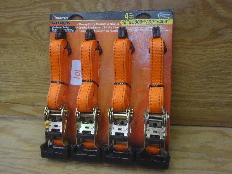 New 4-Pack Keeper 12ft 1000# Ratche...
