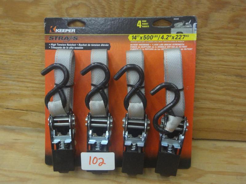 New 4-Pack Keeper 14ft 500# Straps...