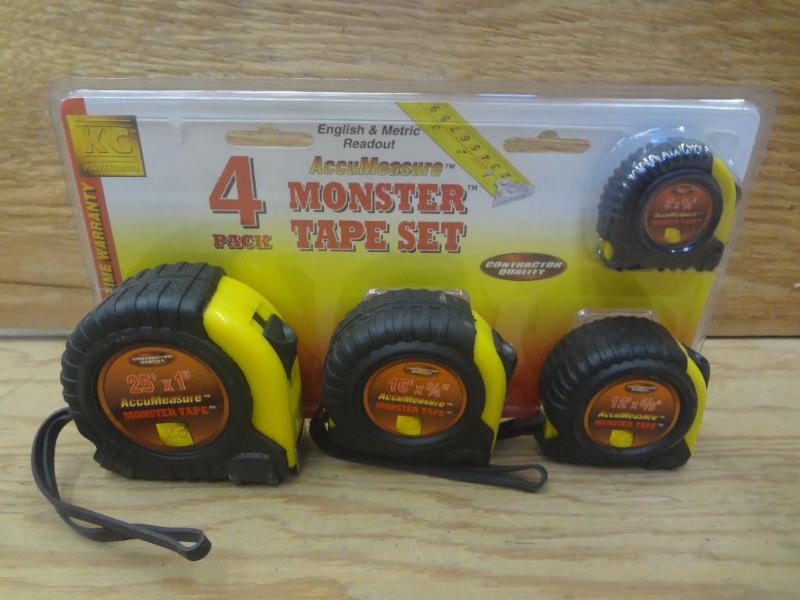 New 4-Pack Of Monster Tape Measures...