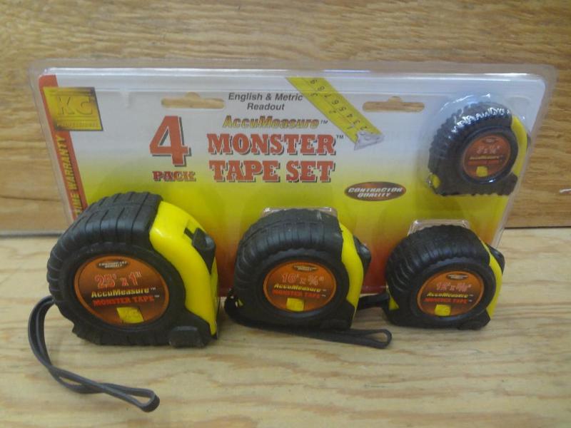 New 4-Pack Of Monster Tape Measures...