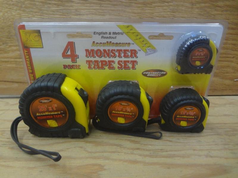 New 4-Pack Of Monster Tape Measures...