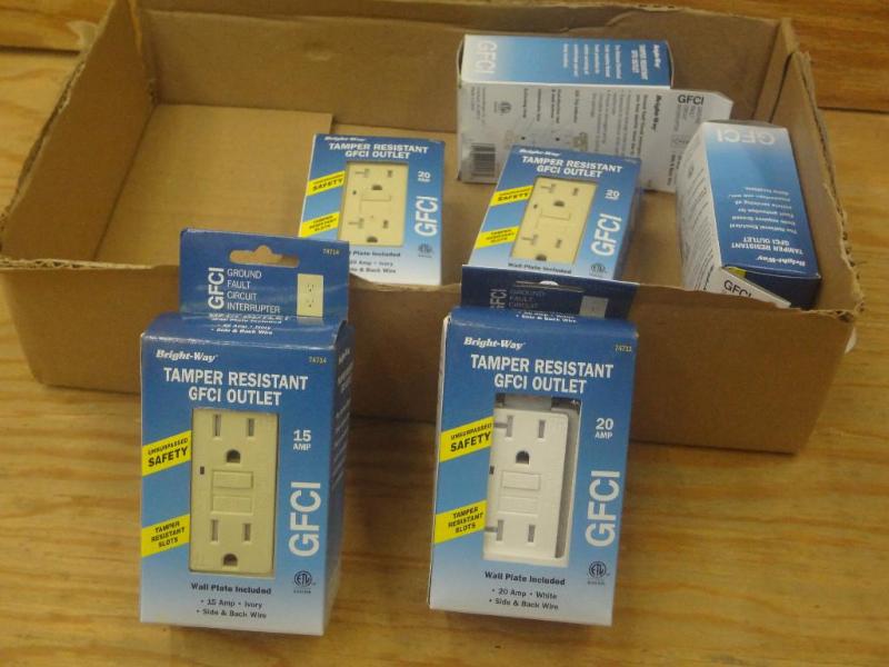 (6) New Bright-Way GFCI Outlets...