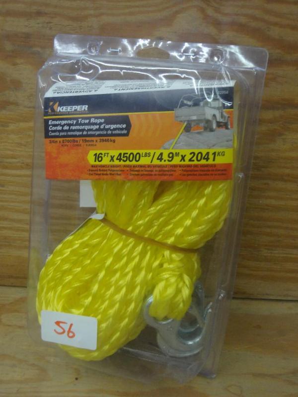 New Keeper 16ft 4500# Tow Rope...