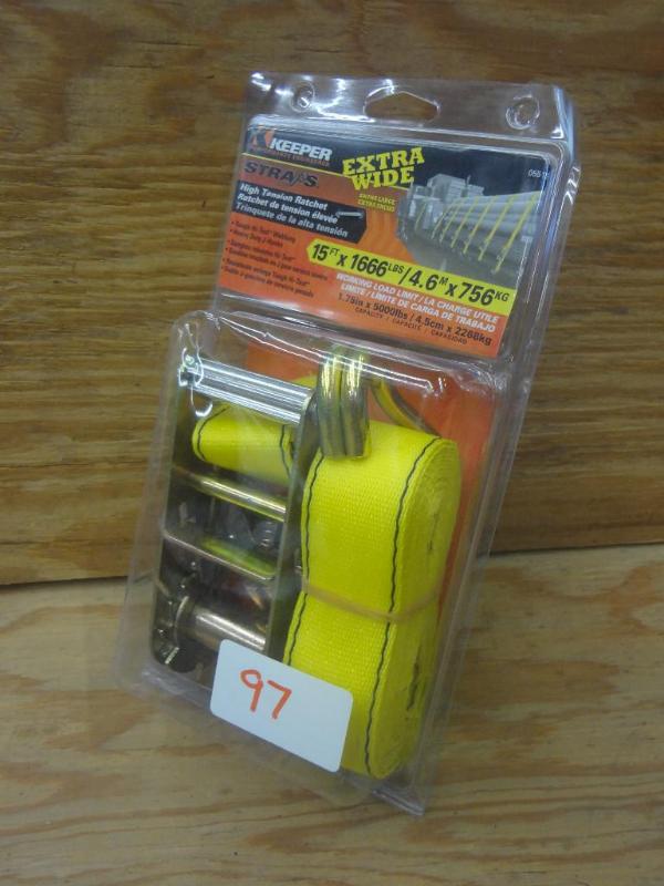 New Keeper 15ft 1666# Ratchet Strap...