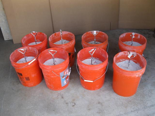 lot 34 image: 8 concrete Home Depot anchors cemen...