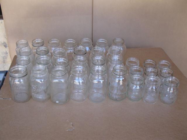 lot 36 image: 34 assorted jars, some old, Ball, K...