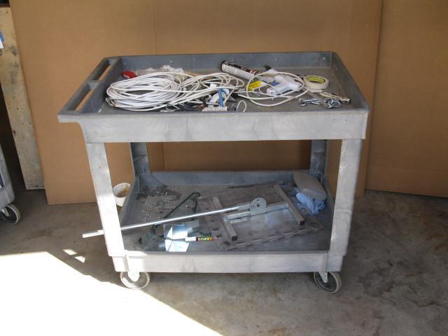 lot 38 image: Cart with misc items included...