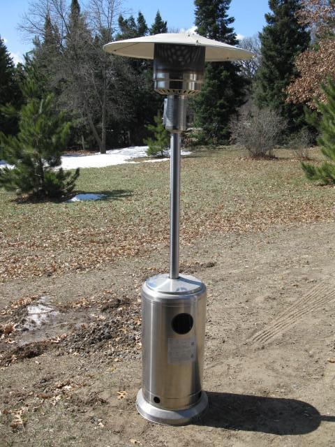 lot 8 image: Tall LP patio heater, estimated aro...