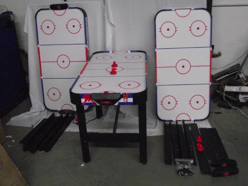 lot 41 image: (3) - 4 Air Hockey Tables Invite y...