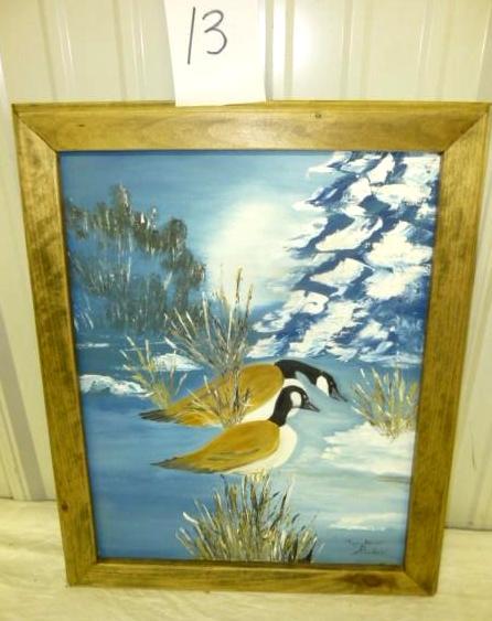 lot 13 image: Mary Mae Poeder&nbspCanadian Geese...