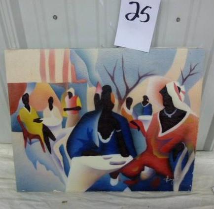 lot 25 image: Casual Dining Theme on Canvas 20&qu...