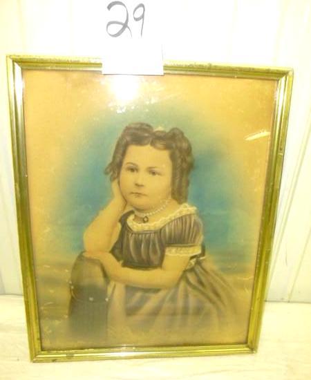 lot 29 image: Posing Child 17" x 22"...