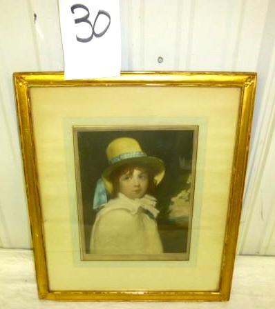 lot 30 image: Young Girl Posing 15" x 17&quo...