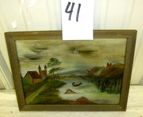 lot 41 image: LH Thompson &quotCastle on The Rhi...