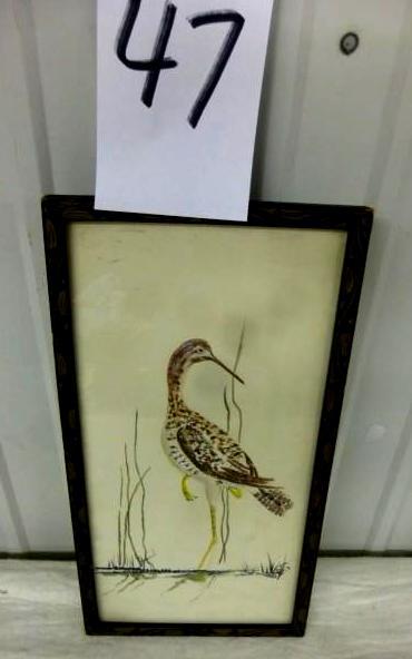 lot 47 image: Wading Bird Theme 15" x 8"...