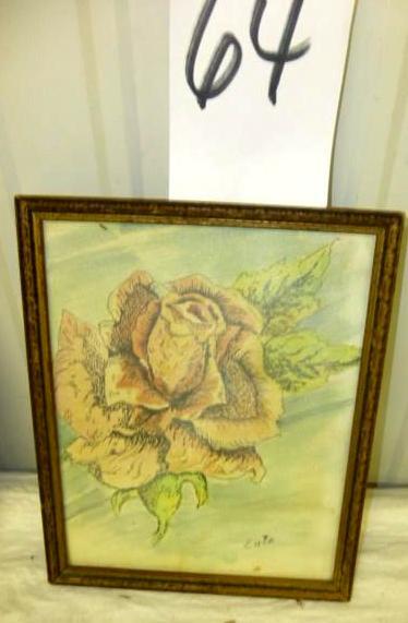 lot 64 image: Floral Theme 9" x 11"...