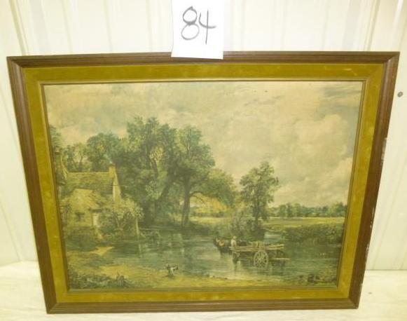 lot 84 image: Crossing Creek With Horse Drawn Car...