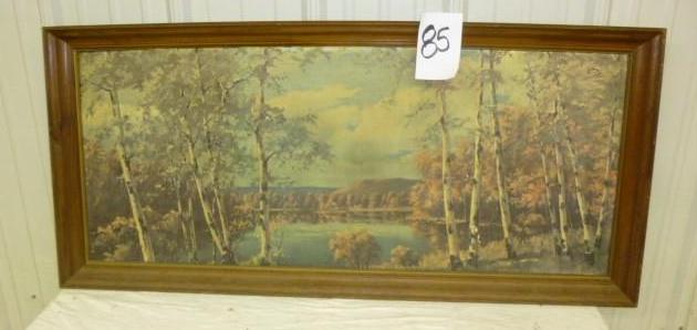 lot 85 image: Lakeview Theme on Canvas 52" x...