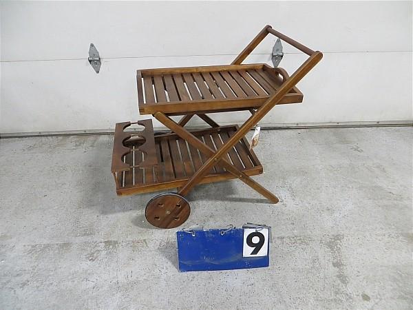 Royal Teak Serving Cart With Remova...