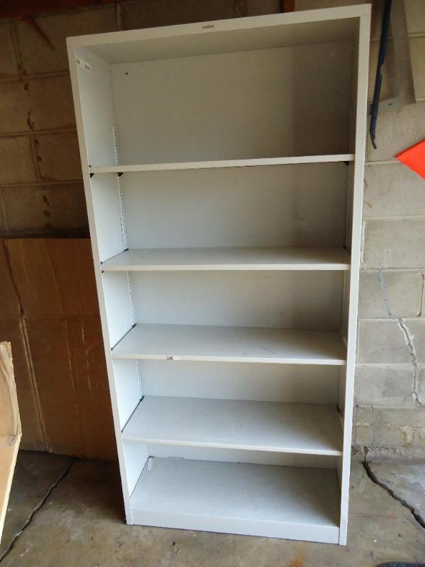 lot 18 image: Hon metal bookcase...