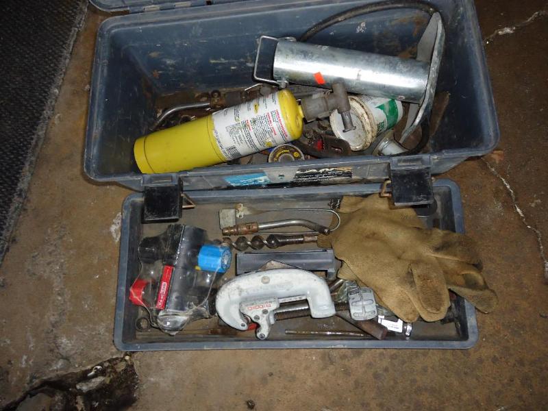 lot 53 image: Toolbox full of welding equipment...