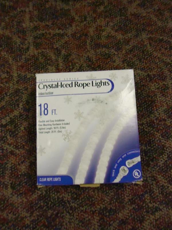 lot 62 image: UL crystal-iced rope lights...