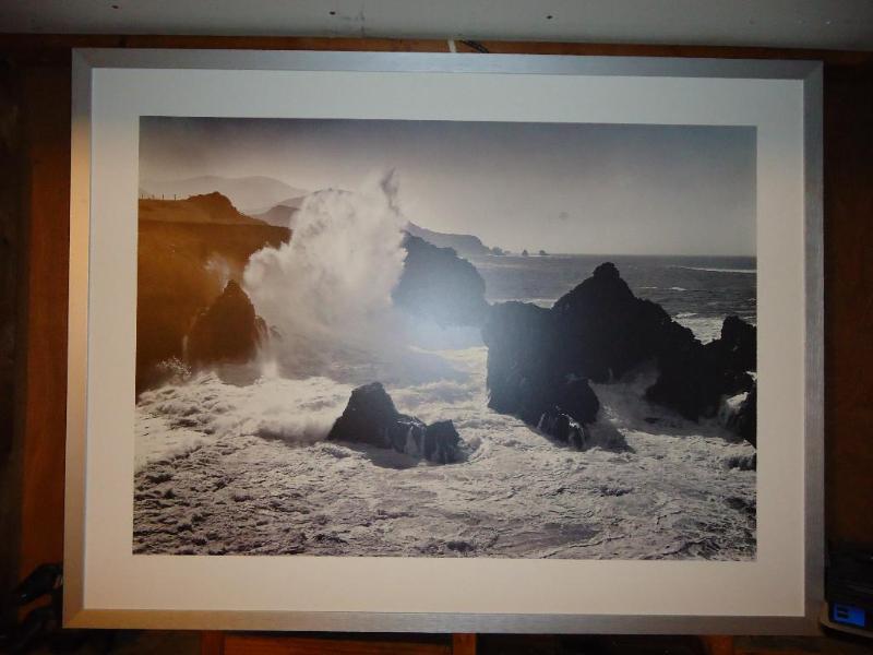 lot 7 image: Aluminum picture frame. 46 x 35...