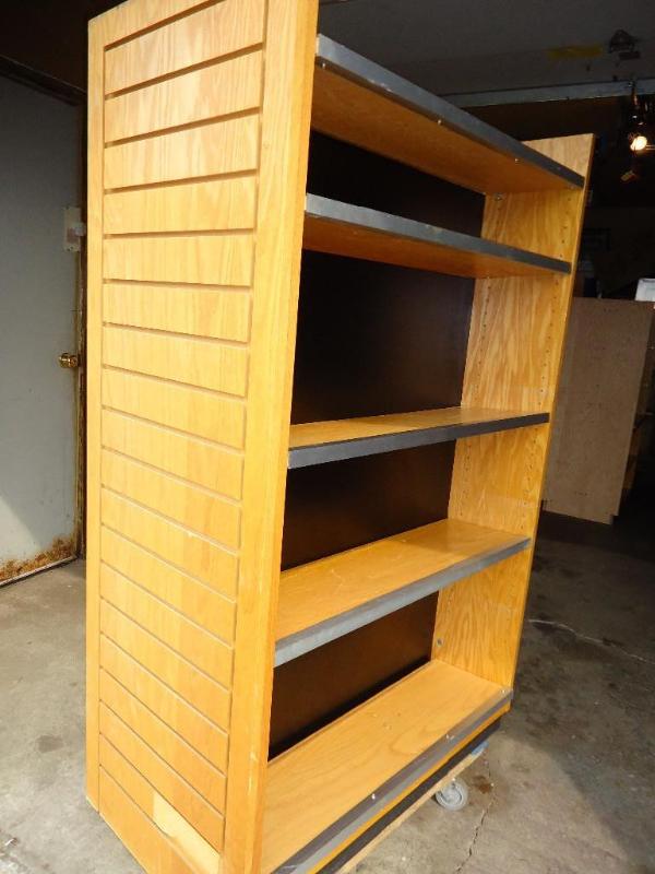lot 91 image: Wood shelf. Double sided. Condition...