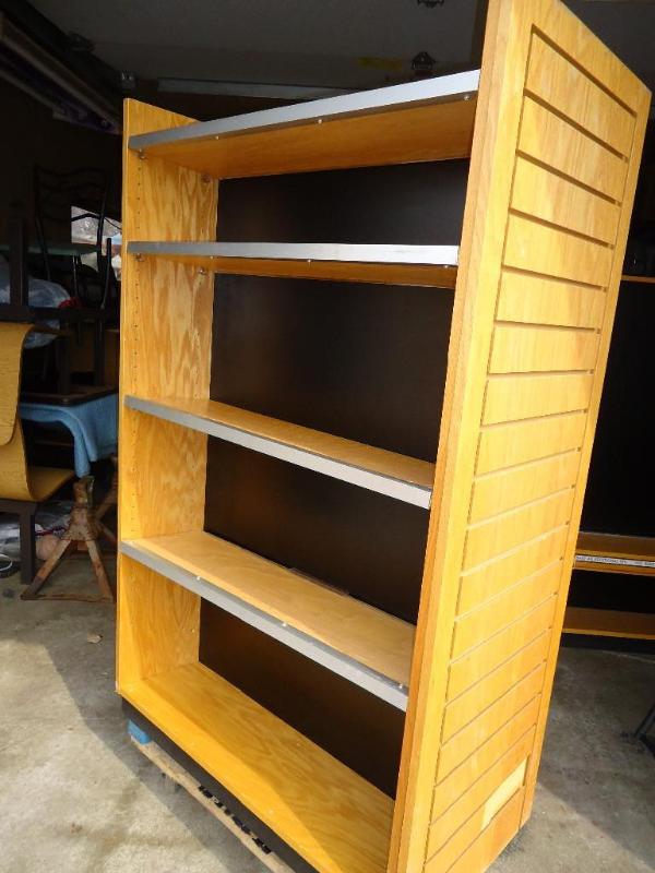 lot 92 image: Wood shelf. Double sided. Condition...