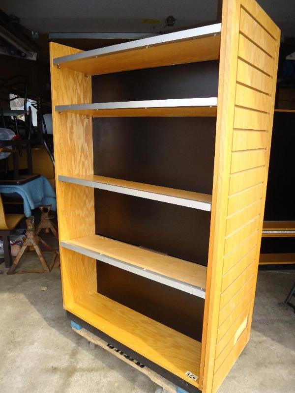 lot 94 image: Wood shelf. Double sided. Condition...
