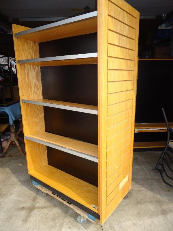 lot 95 image: Wood shelf. Double sided. Condition...