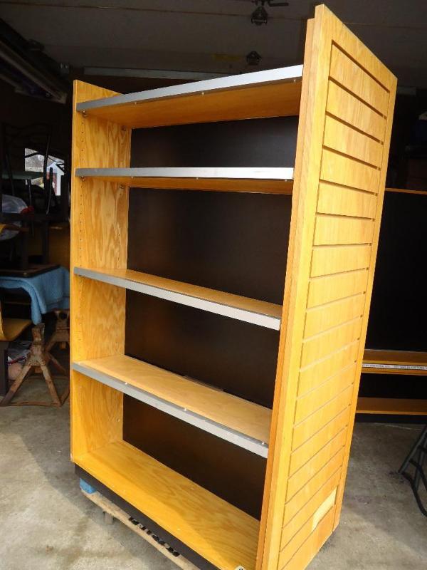 lot 97 image: Wood shelf. Double sided. Condition...