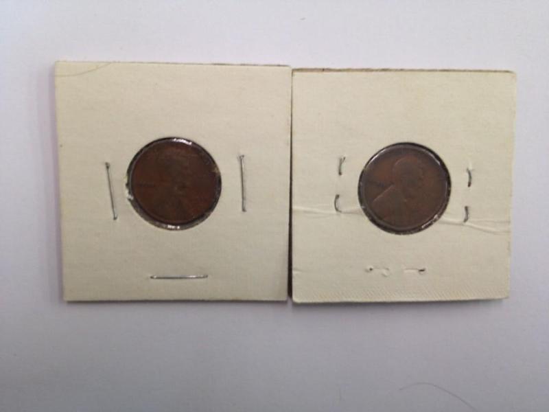 (2) 1918 Lincoln Wheat Cents 1918-D...