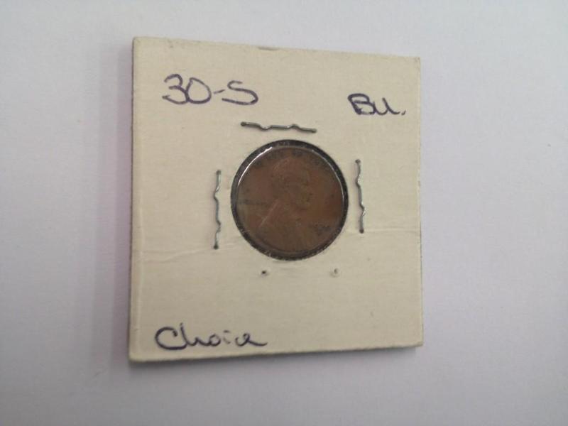 1930-S Lincoln Wheat Cent Grade BU...