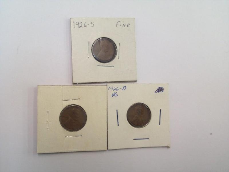 1926-P-D-S Lincoln Wheat Cents Year...