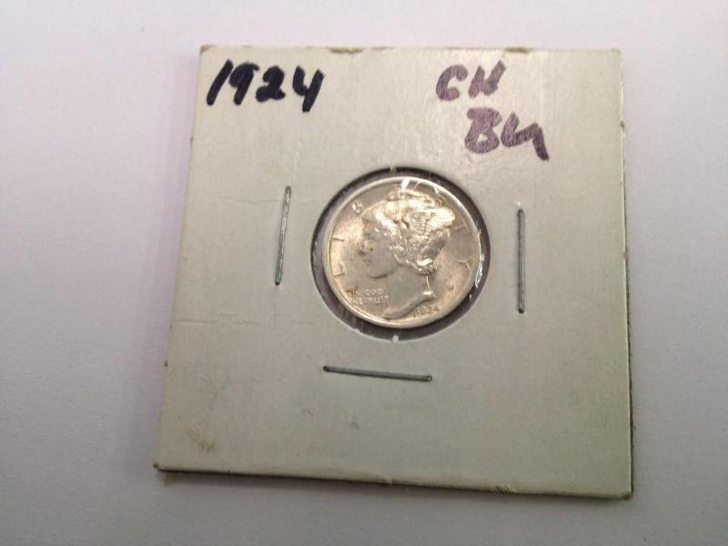 1924 Mercury Dime Grade BU   This I...