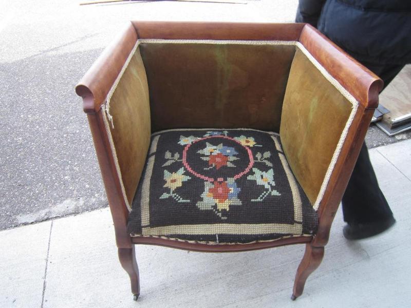 3 Sided Square Parlor Chair Antique...