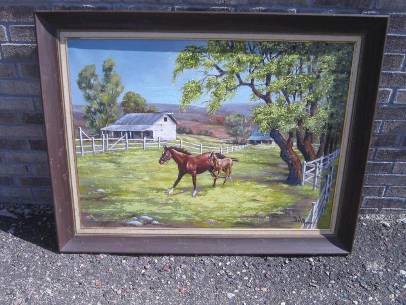 Horse and Foal Painting Del Rich Mp...