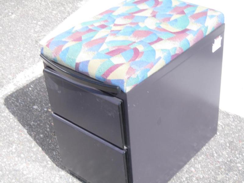 Rolling Metal File Drawer with fabr...