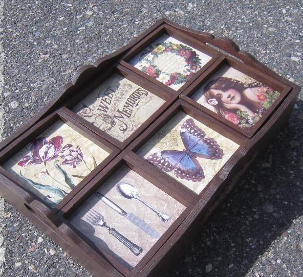 NEW Wood Trays with 12 Double side...