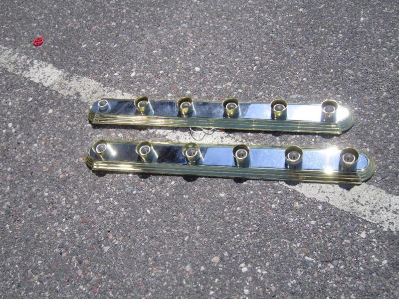 2 - 3 ft brass light fixtures...