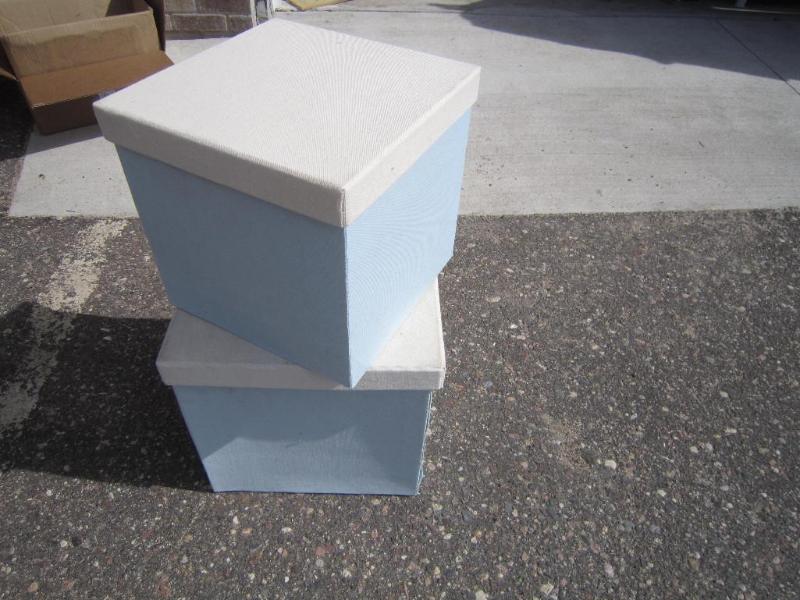 2 Stacking Fabric Boxes- Could be u...